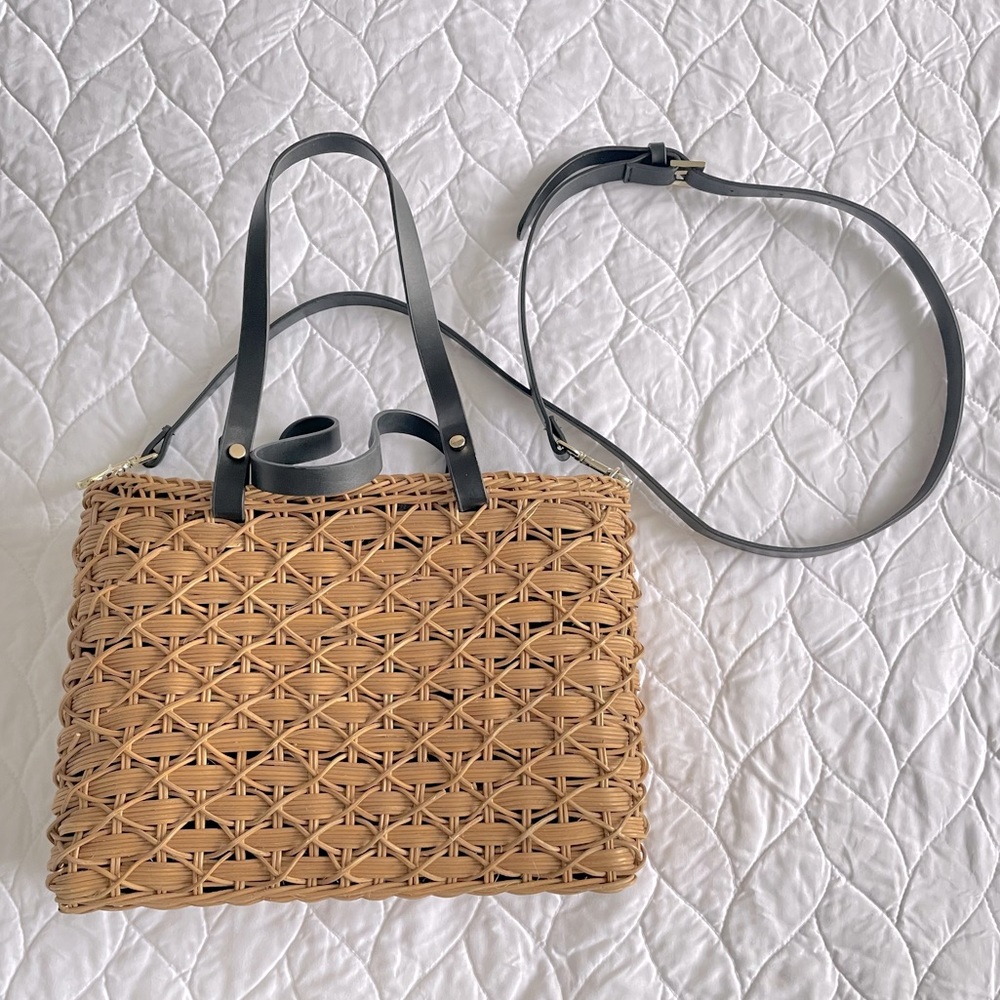 Rattan shoulder/crossbody/top handle Zara purse